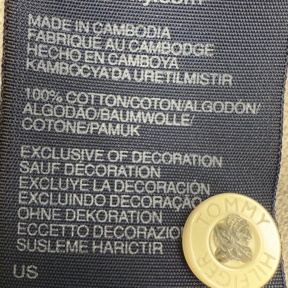 Men's TOMMY HILFIGER Custom Fit Knit Polo w/Lettering Gray Shirt- Size XXL - Picture 9 of 10